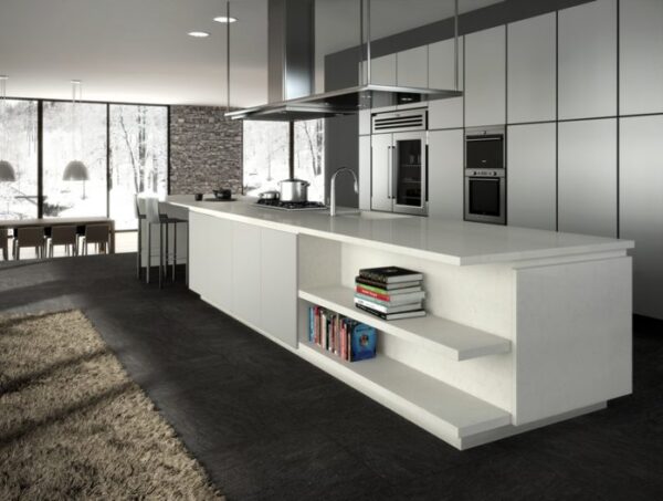 London Grey 5000 Caesarstone Komposit Küchenplatten