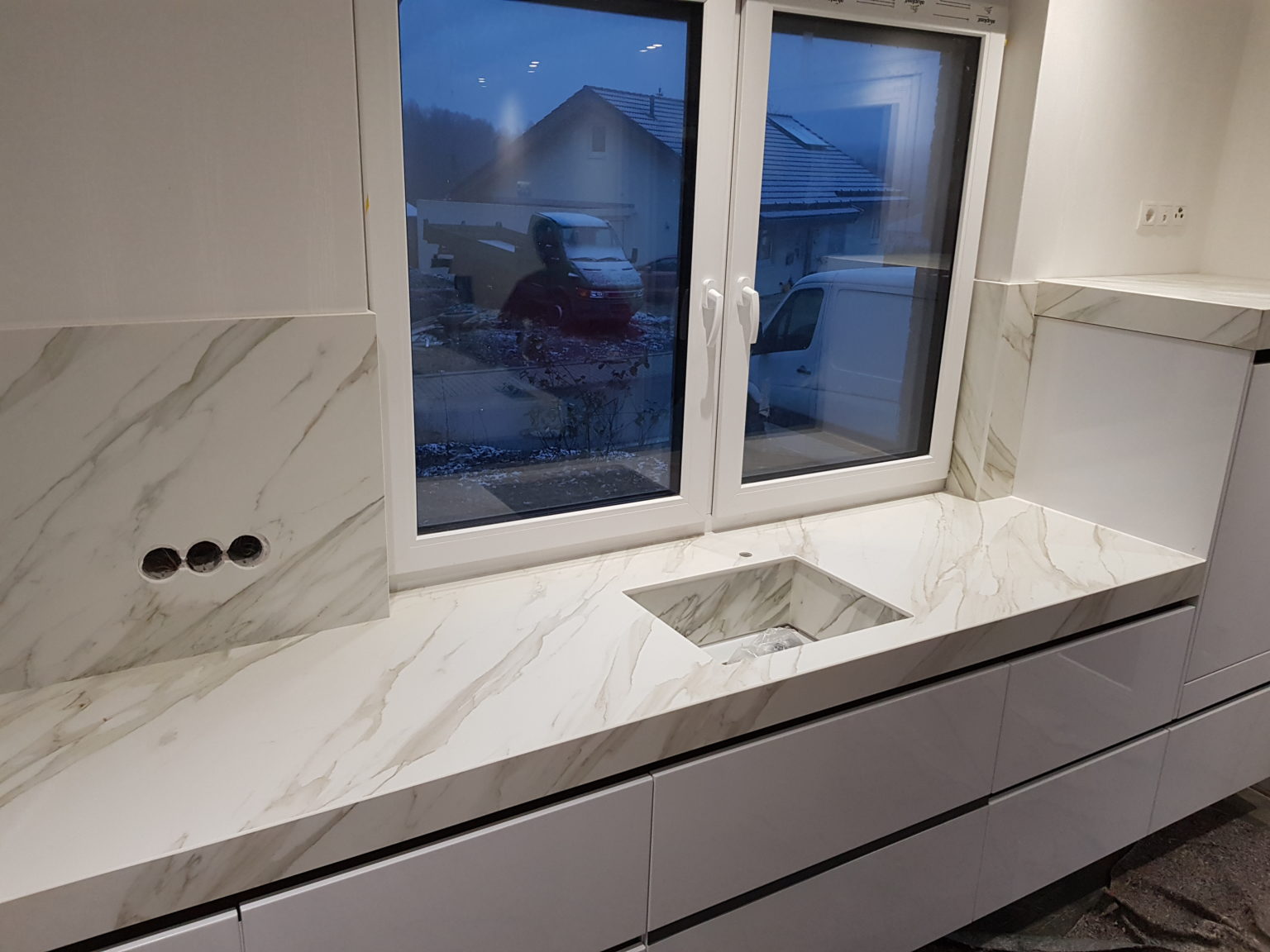 Neolith Calacatta Gold Matt Küchenplatten StoneCenter Naturstein